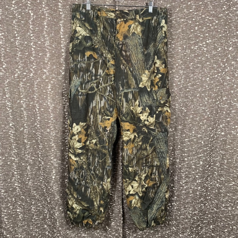 Gamehide Hush Hide Mens LARGE Hunting Pants‎ Camo Mossy Oak Break Up Cargo 311